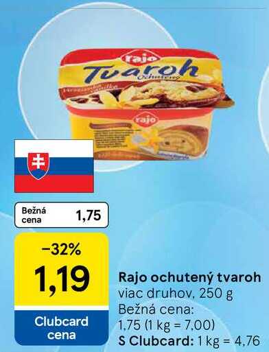Rajo ochutený tvaroh, 250 g