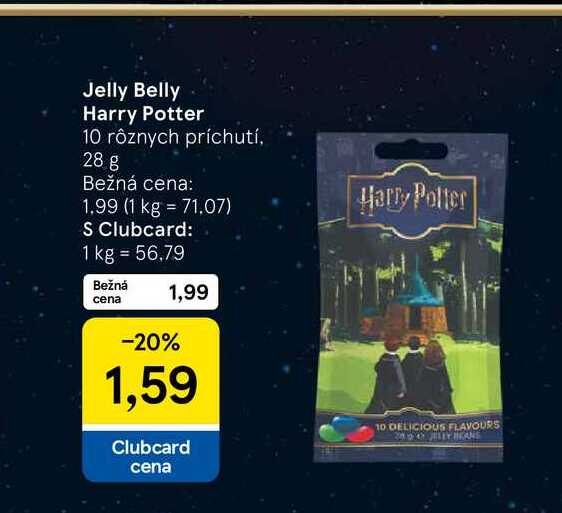Jelly Belly Harry Potter 10 rôznych príchutí, 28 g