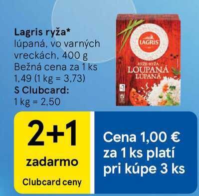 Lagris ryža lúpaná, vo varných vreckách, 400 g 