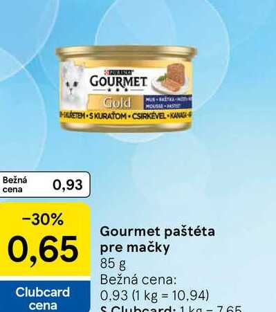 Gourmet paštéta pre mačky 85 g