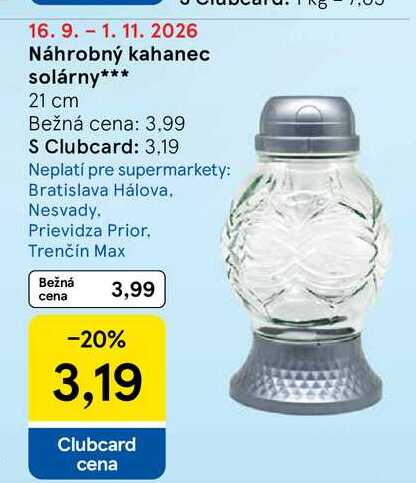Náhrobný kahanec solárny 21 cm