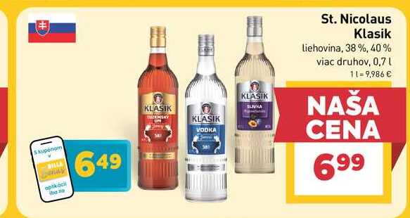 St. Nicolaus Klasik Liehovina, 38%, 40% viac druhov, 0,7l