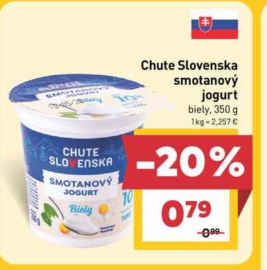 Chute Slovenska smotanový jogurt biely, 350 g v akcii