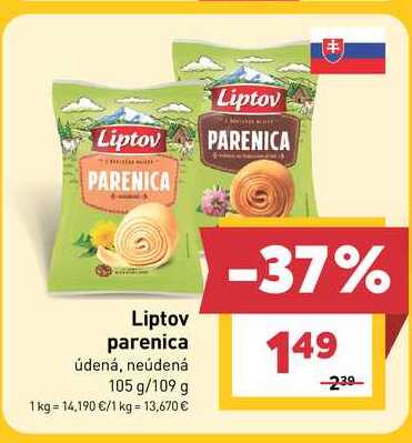 Liptov parenica údená, neúdená 105 g/109 g