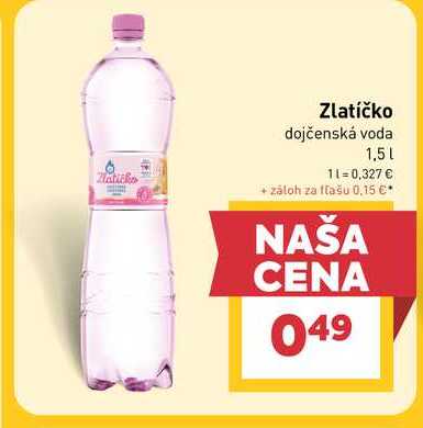 Zlatíčko dojčenská voda 1,5l