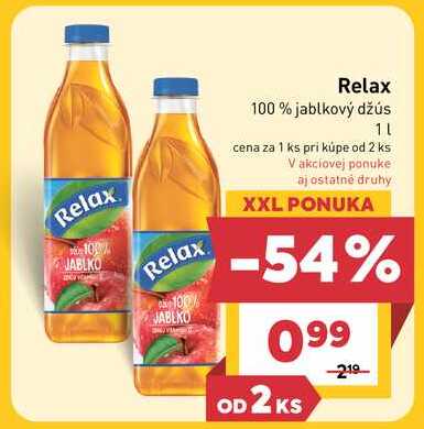 Relax 100% jablkový džús 1l