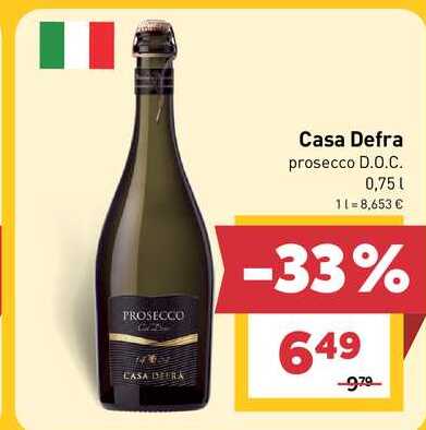 Casa Defra prosecco D.O.C. 0,75l