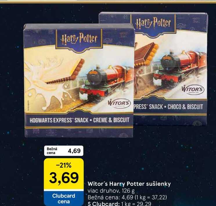 Witor's Harry Potter sušienky viac druhov 126 g v akcii