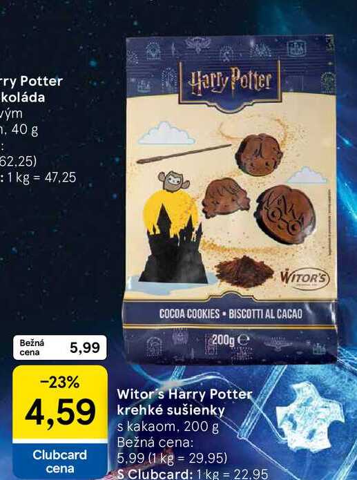 Witor's Harry Potter krehké sušienky s kakaom, 200 g  v akcii