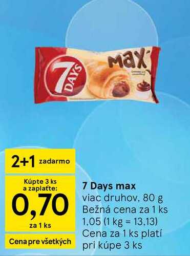7 Days max viac druhov 80 g