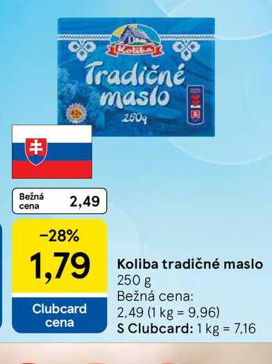 Koliba tradičné maslo 250 g