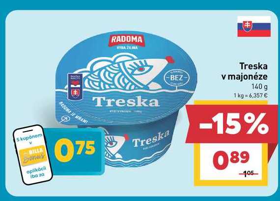 Treska v majonéze 140 g