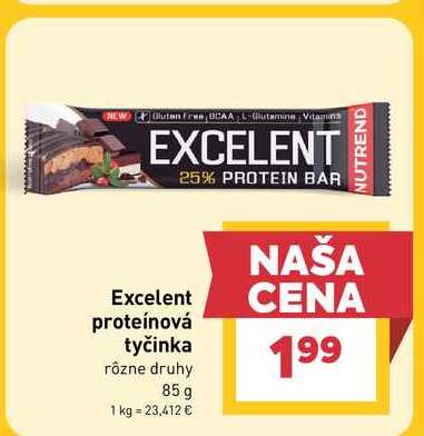 Excelent proteínová tyčinka rôzne druhy 85 g