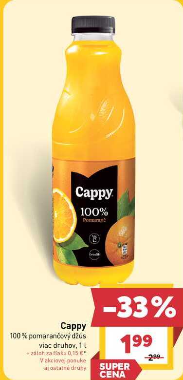 Cappy Pomaranč 1 l PET