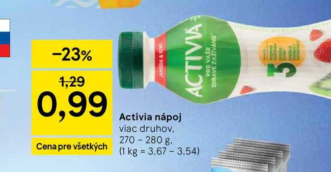 Activia nápoj viac druhov, 270 - 280 g