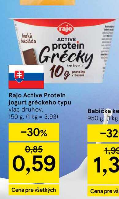 Rajo Active Protein jogurt gréckeho typu viac druhov 150 g