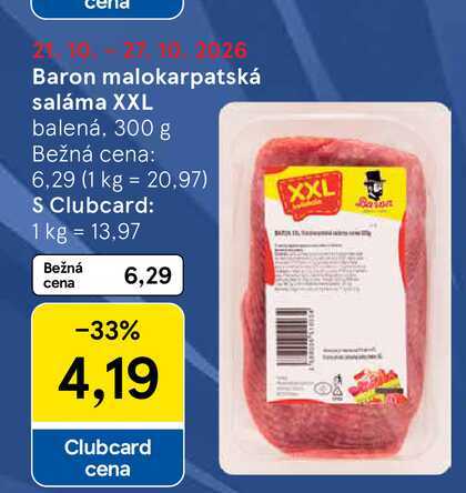 Baron malokarpatská saláma XXL balená, 300 g