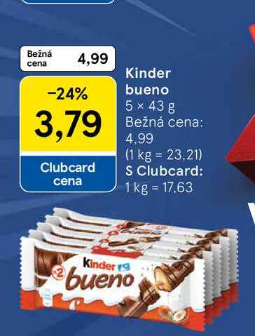 Kinder bueno 5 x 43 g