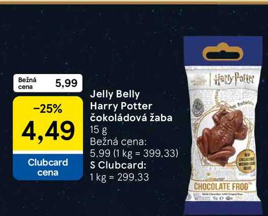 Jelly Belly Harry Potter čokoládová žaba 15g