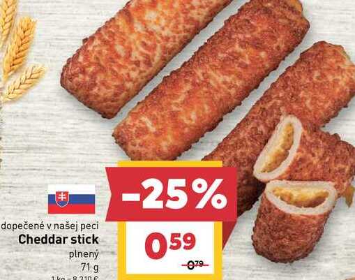 Cheddar stick plnený 71 g 