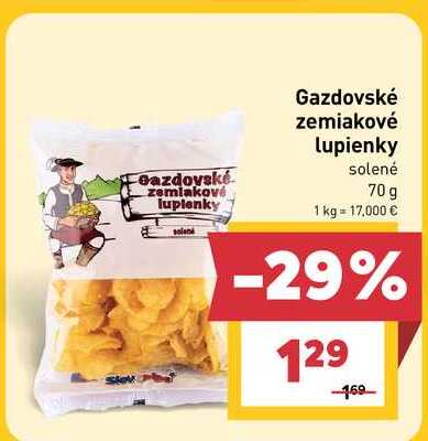 Gazdovské zemiakové luplenky solené 70 g