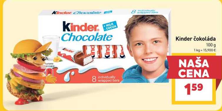 Kinder čokoláda 100 g