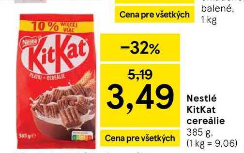 Nestlé KitKat cereálie 385 g