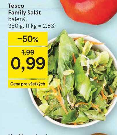 Tesco Family šalát balený, 350 g