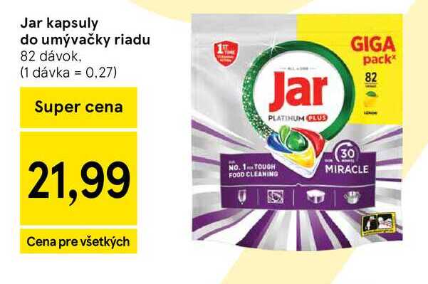 Jar kapsuly do umývačky riadu 82 dávok