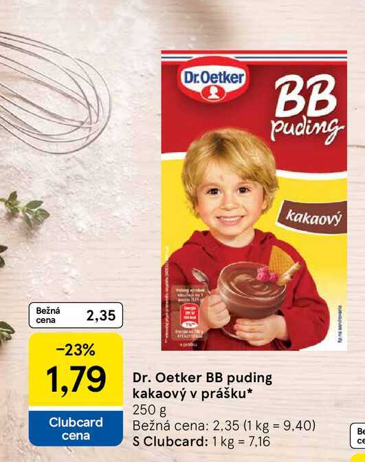 Dr. Oetker BB puding kakaový v prášku 250 g