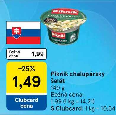 Piknik chalupársky šalát 140 g