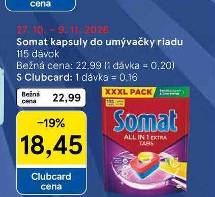 Somat kapsuly do umývačky riadu 115 dávok