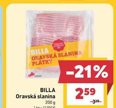 BILLA Oravská slanina 200 g