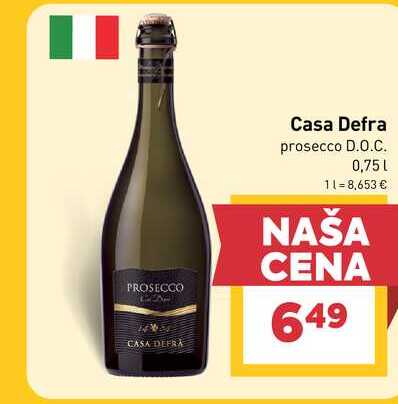Casa Defra prosecco D.O.C. 0,75L