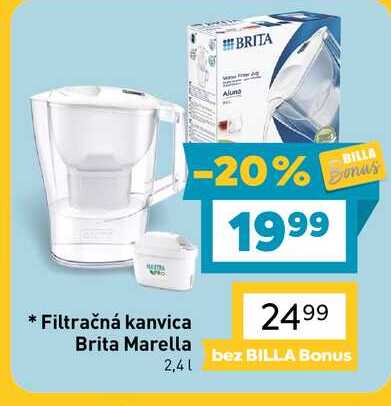 Filtračná kanvica Brita Marella 2,4l